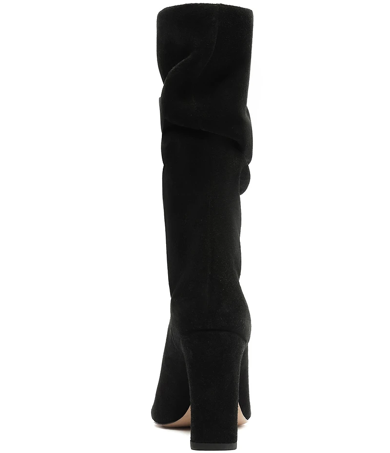 Schutz Harriet Suede Slouch Shaft Mid Calf Boots
