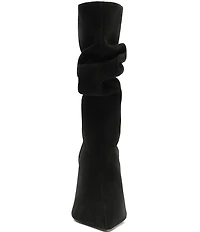 Schutz Harriet Suede Slouch Shaft Mid Calf Boots