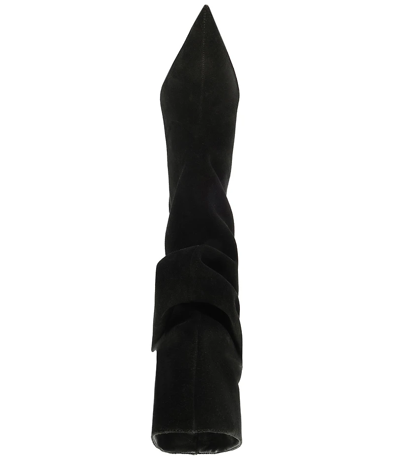 Schutz Harriet Suede Slouch Shaft Mid Calf Boots