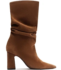 Schutz Harriet Suede Slouch Shaft Mid Calf Boots