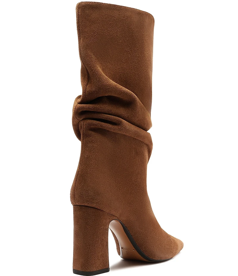 Schutz Harriet Suede Slouch Shaft Mid Calf Boots