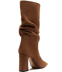 Schutz Harriet Suede Slouch Shaft Mid Calf Boots