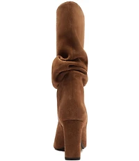 Schutz Harriet Suede Slouch Shaft Mid Calf Boots
