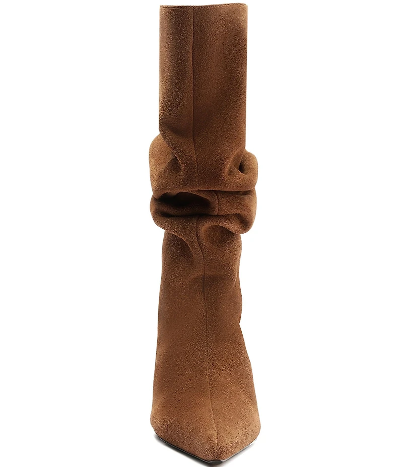 Schutz Harriet Suede Slouch Shaft Mid Calf Boots