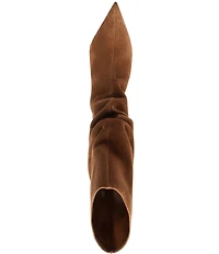 Schutz Harriet Suede Slouch Shaft Mid Calf Boots