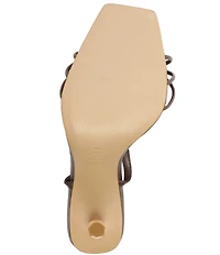 Schutz Haven Bamboo Leather Ankle Strap Dress Sandals