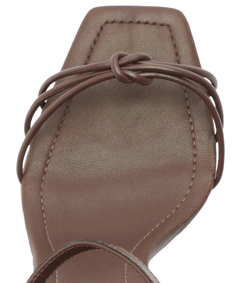 Schutz Haven Bamboo Leather Ankle Strap Dress Sandals