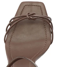 Schutz Haven Bamboo Leather Ankle Strap Dress Sandals