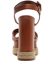 Schutz Hilda Rope High Leather Platform Block Heel Sandals