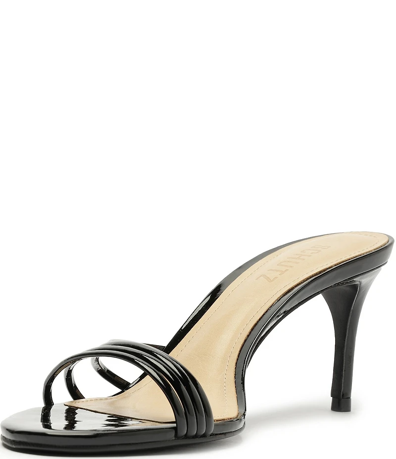 Schutz Inez Mule Patent Leather Dress Slide Sandals