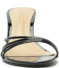Schutz Inez Mule Patent Leather Dress Slide Sandals