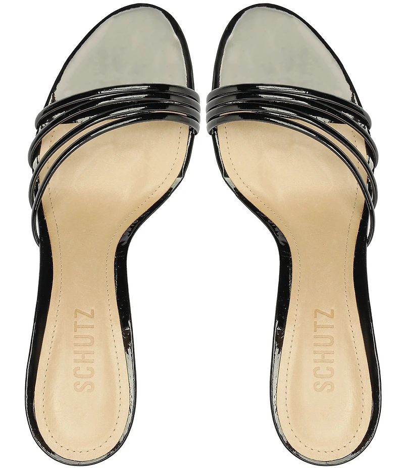Schutz Inez Mule Patent Leather Dress Slide Sandals