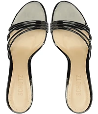 Schutz Inez Mule Patent Leather Dress Slide Sandals