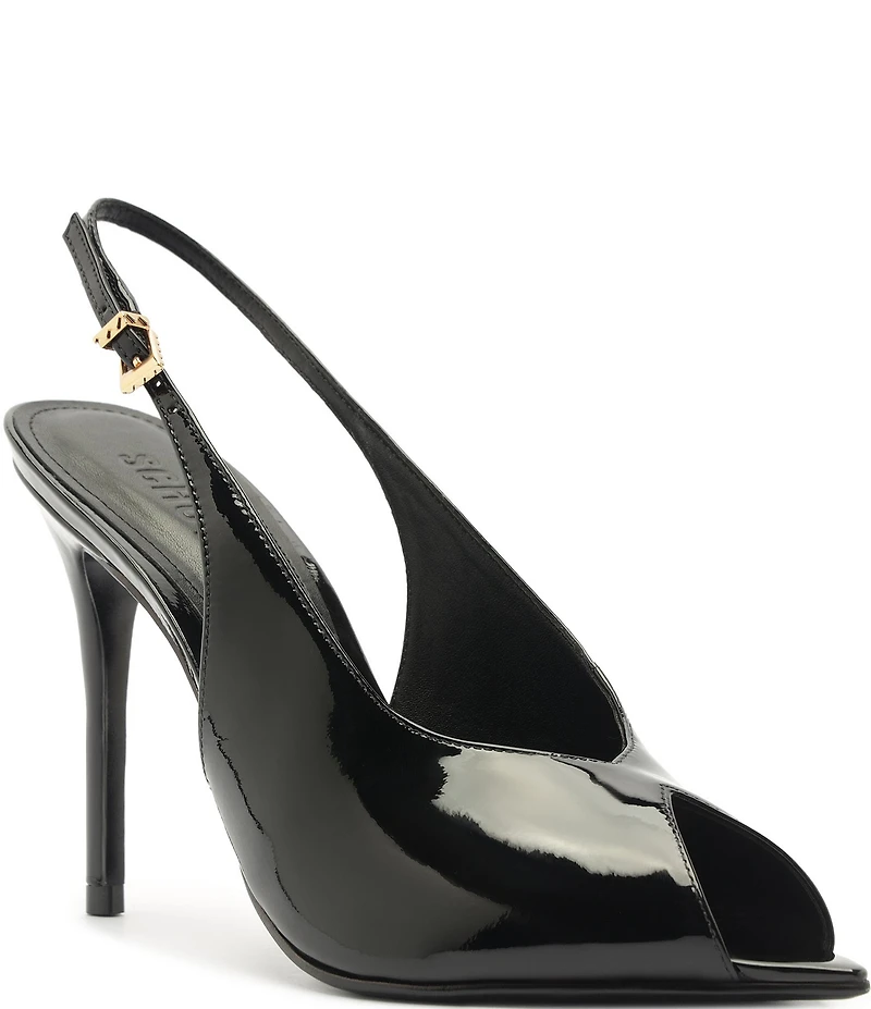 Schutz Ingrid Patent Leather Peep Toe Pumps