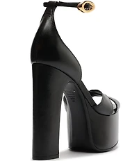 Schutz Jolene Leather High Heel Ankle Strap Dress Sandals