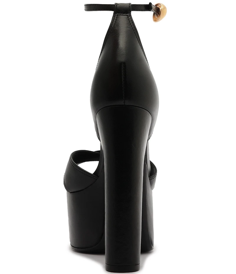 Schutz Jolene Leather High Heel Ankle Strap Dress Sandals