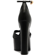 Schutz Jolene Leather High Heel Ankle Strap Dress Sandals