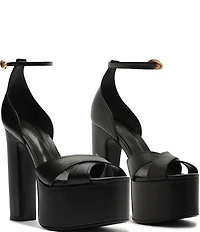 Schutz Jolene Leather High Heel Ankle Strap Dress Sandals