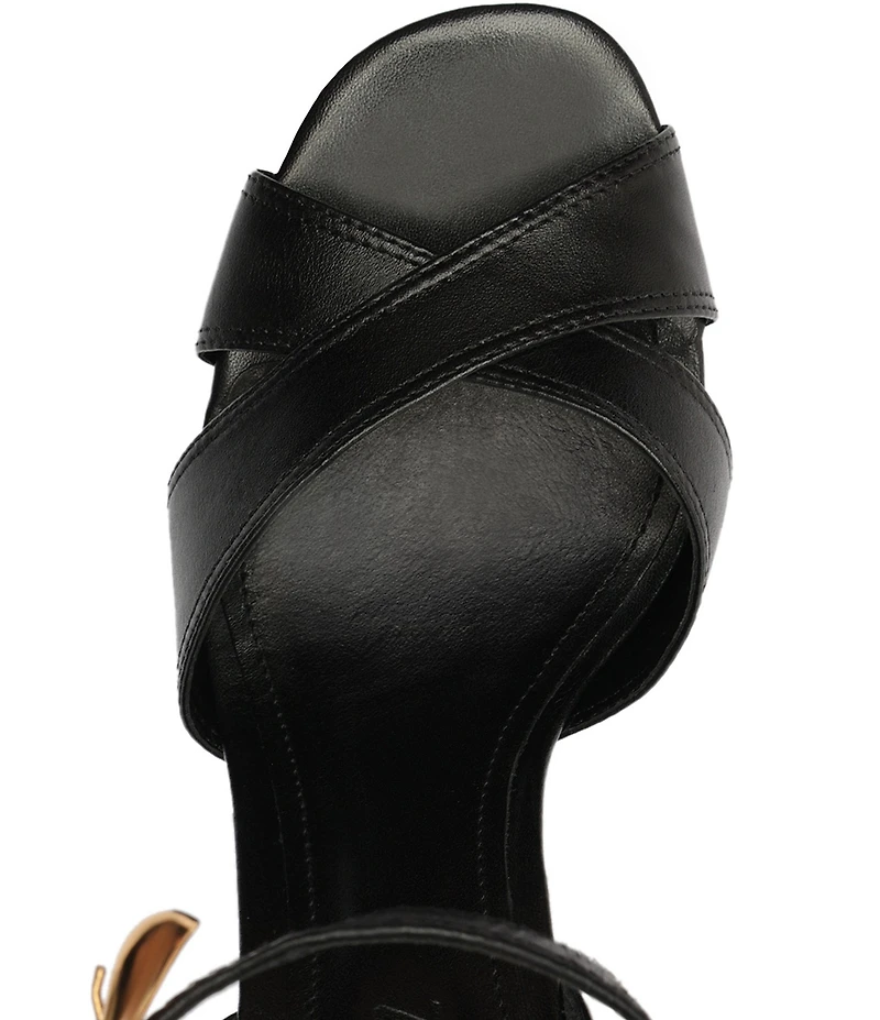 Schutz Jolene Leather High Heel Ankle Strap Dress Sandals