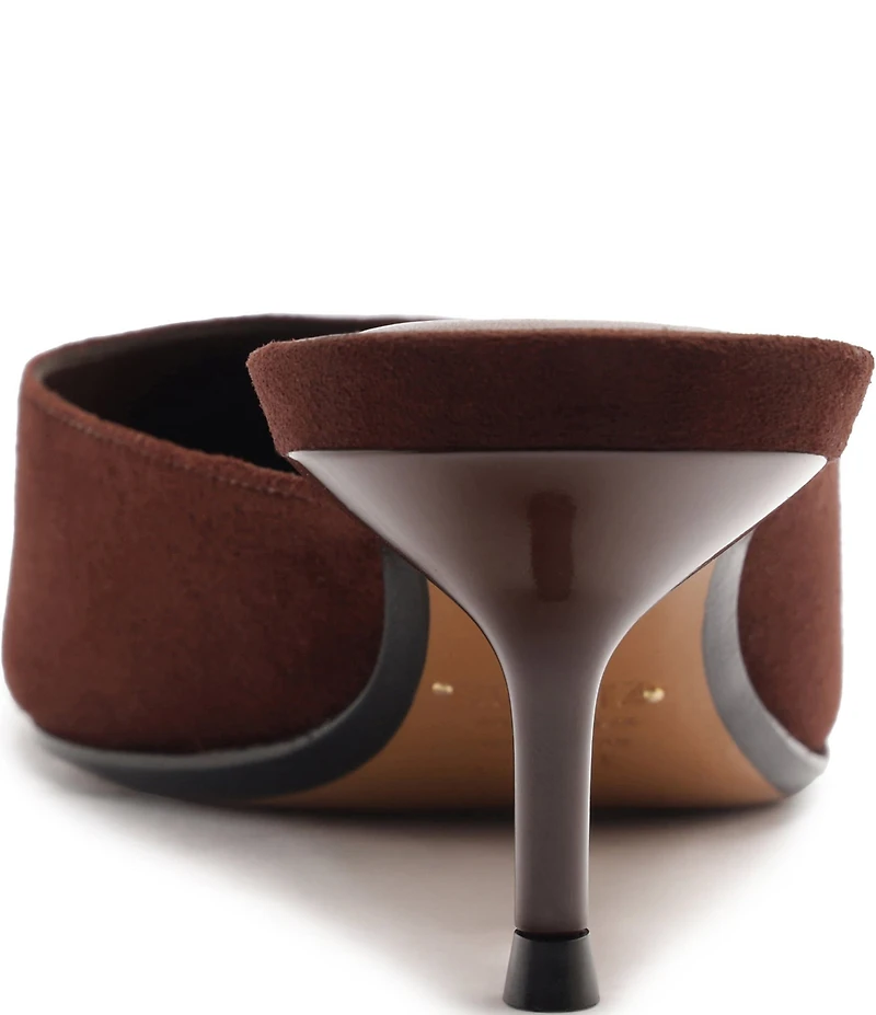 Schutz Julie Suede Pointed Toe Dress Mules