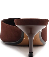 Schutz Julie Suede Pointed Toe Dress Mules