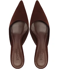 Schutz Julie Suede Pointed Toe Dress Mules