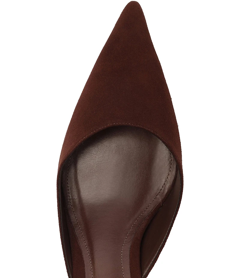 Schutz Julie Suede Pointed Toe Dress Mules