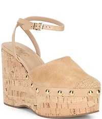 Schutz Kayana Suede Wedge Pumps