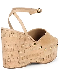 Schutz Kayana Suede Wedge Pumps