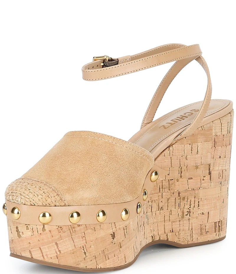Schutz Kayana Suede Wedge Pumps