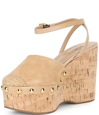 Schutz Kayana Suede Wedge Pumps