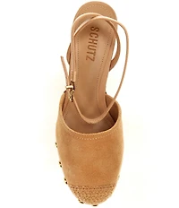Schutz Kayana Suede Wedge Pumps