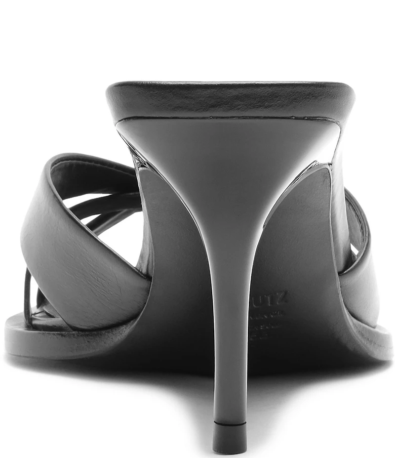 Schutz Keefa Leaf Leather Slide Sandals