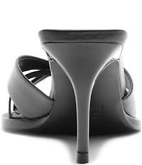 Schutz Keefa Leaf Leather Slide Sandals