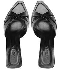 Schutz Keefa Leaf Leather Slide Sandals