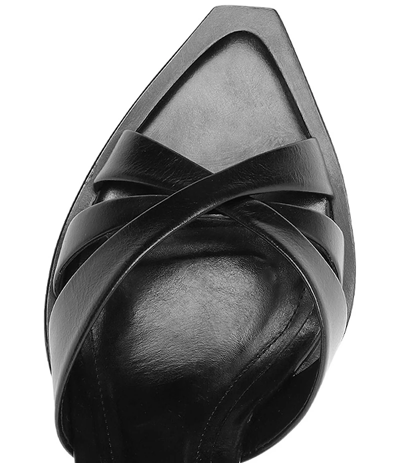 Schutz Keefa Leaf Leather Slide Sandals