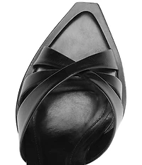 Schutz Keefa Leaf Leather Slide Sandals