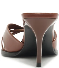 Schutz Keefa Leaf Leather Slide Sandals