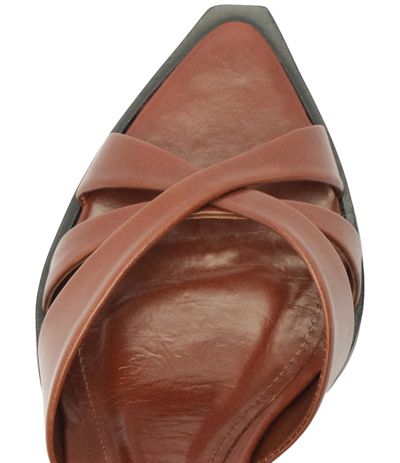 Schutz Keefa Leaf Leather Slide Sandals