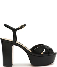 Schutz Keefa Leather Platform Ankle Strap Sandals