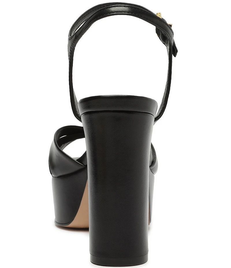 Schutz Keefa Leather Platform Ankle Strap Sandals