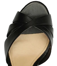 Schutz Keefa Leather Platform Ankle Strap Sandals