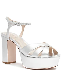 Schutz Keefa Leather Platform Ankle Strap Sandals