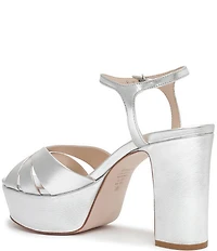 Schutz Keefa Leather Platform Ankle Strap Sandals