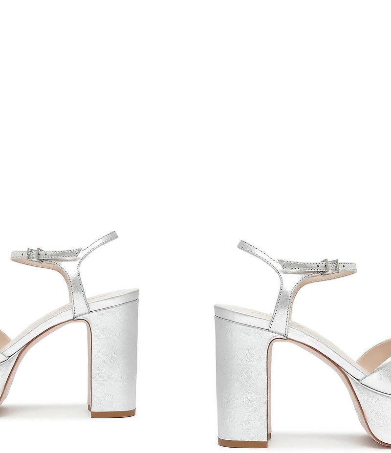 Schutz Keefa Leather Platform Ankle Strap Sandals