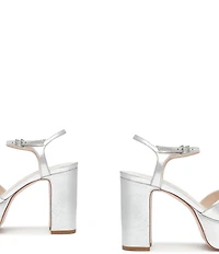 Schutz Keefa Leather Platform Ankle Strap Sandals