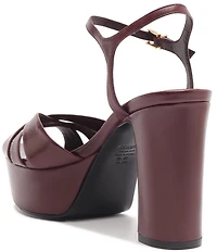 Schutz Keefa Leather Platform Block Heel Sandals