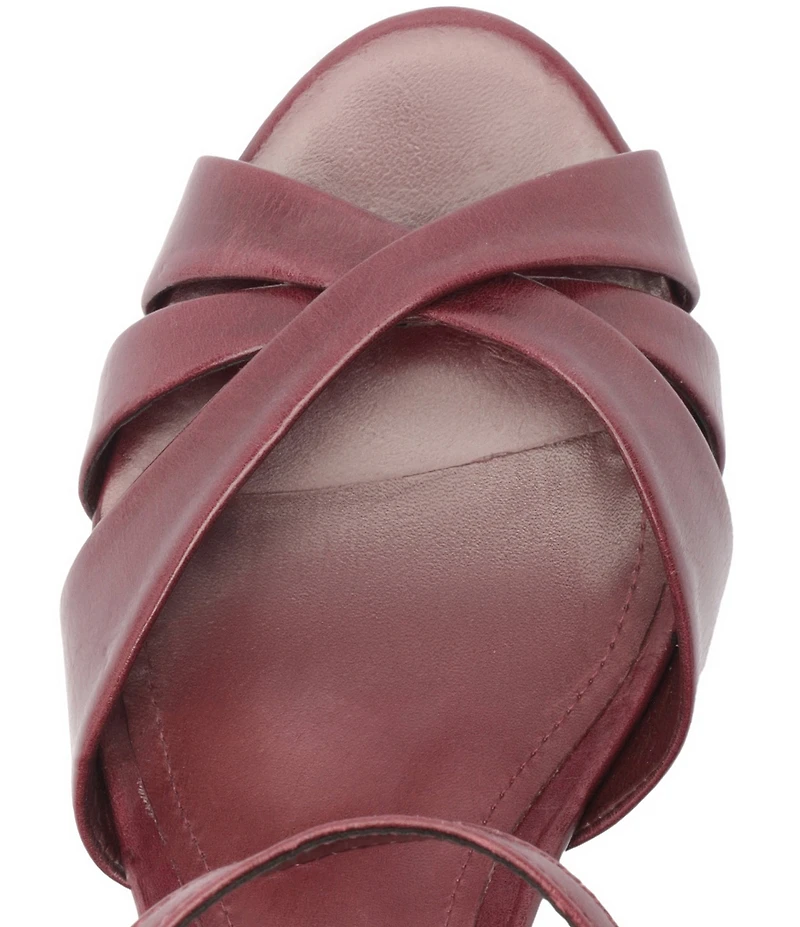 Schutz Keefa Leather Platform Block Heel Sandals