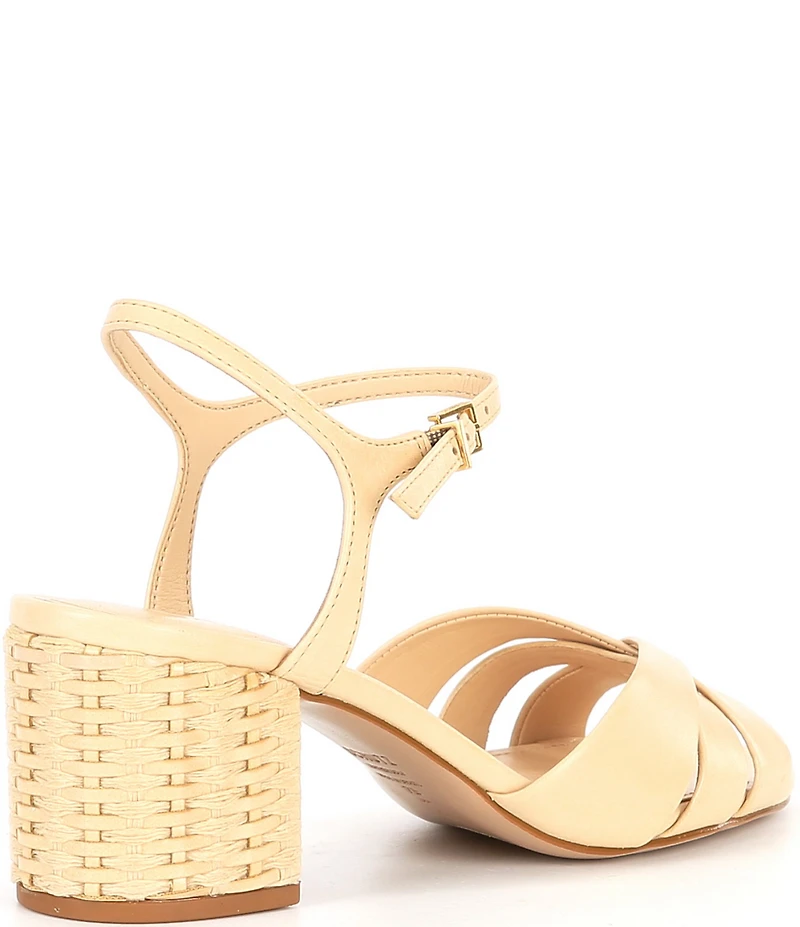 Schutz Keefa Mid Leather Ankle Strap Sandals
