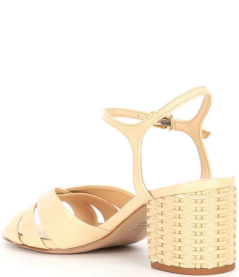 Schutz Keefa Mid Leather Ankle Strap Sandals